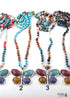 Boho Necklace, RH Crystal Butterfly Blue Natural Stone